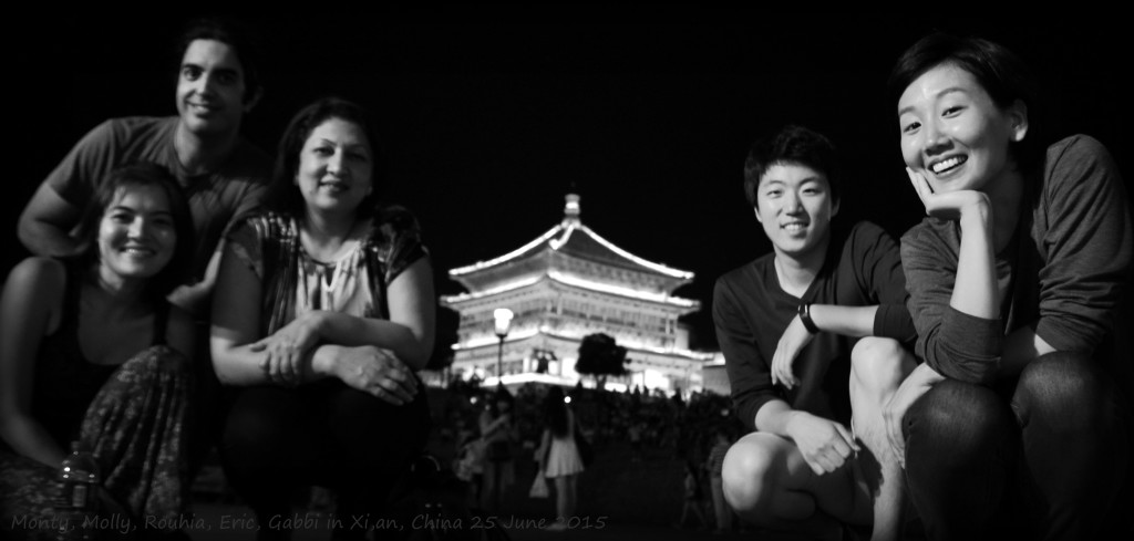 Monty, Molly, Rouhia, Eric and Gabbi - Friends in Xi'an